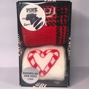 VICTORIA’S SECRET PINK marshmallow crew socks